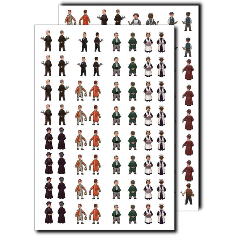 Obsession - Stickers boite de base + ext. upstairs et downstairs